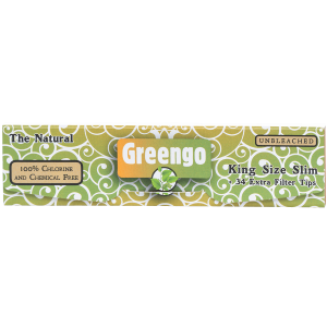 Greengo King Size Slim | Unbleached + Filter Tips | Box of 24
