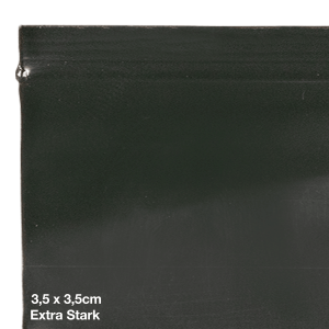 Druckverschlussbeutel | 3,5 x 3,5cm | Schwarz | 100 Stk.