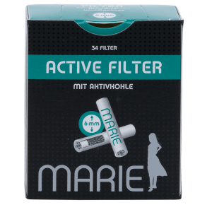 Marie Slim Active Carbon Filters | 6mm | Display of 10