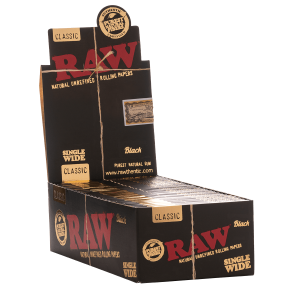 Raw Black | Single Wide Double Feed | 25er Box