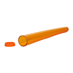 Black Leaf Joint Tube + Cap | 14mm | Orange