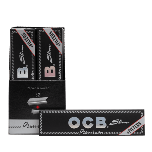 OCB Black | King Size Premium Slim + Filtertips | 32er Box