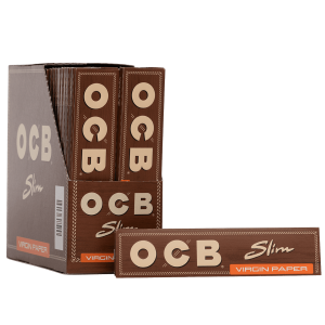 OCB Virgin | King Size Slim | Unbleached | Box of 50